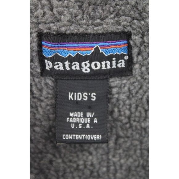 Patagonia jacket Vest fleece lined Size small kids blue and grey - Picture 8 of 11